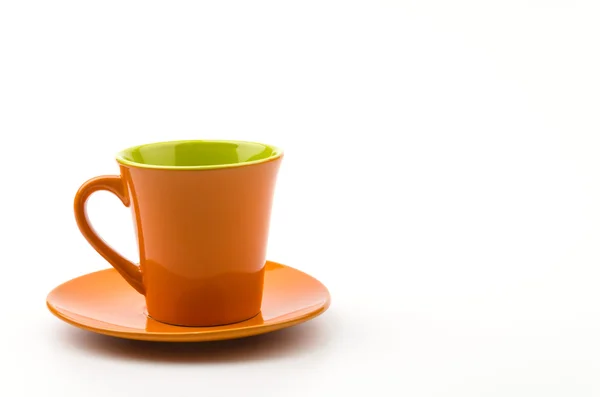 Tasse orange isolée — Photo