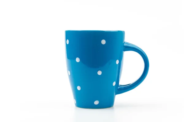 Polka mugg cup isolerade vit bakgrund — Stockfoto