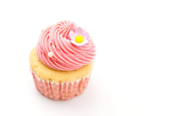 Cupcake vaniglia isolato sfondo bianco — Foto Stock