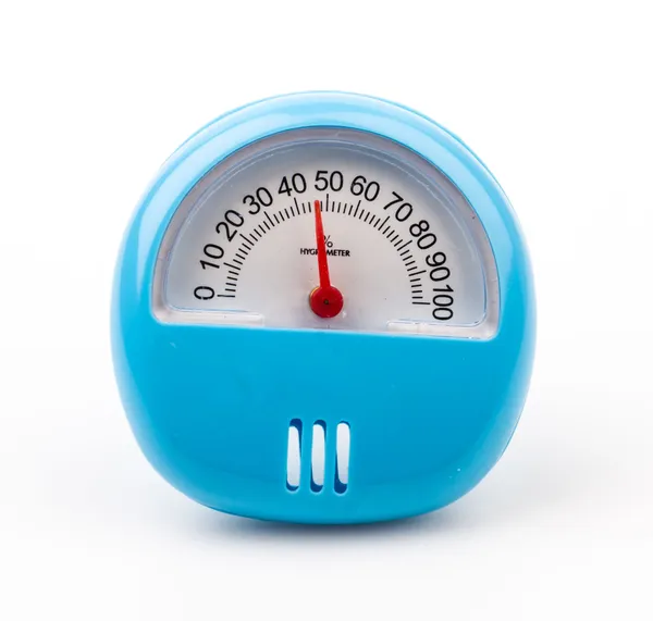 Hygrometer isolerade vit bakgrund — Stockfoto