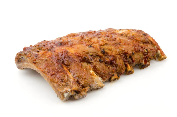 Ribs bbq pork isolated white background — Stock Photo, Image