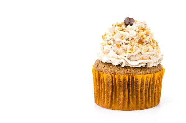 Kaffe cupcake isolerade vit bakgrund — Stockfoto