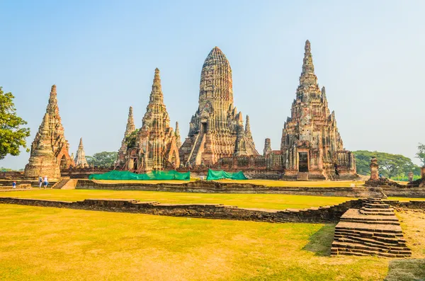 Templul Wat Chai Watthanaram din ayutthaya Thailanda — Fotografie, imagine de stoc