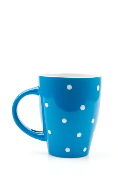 Polka mugg cup isolerade vit bakgrund — Stockfoto