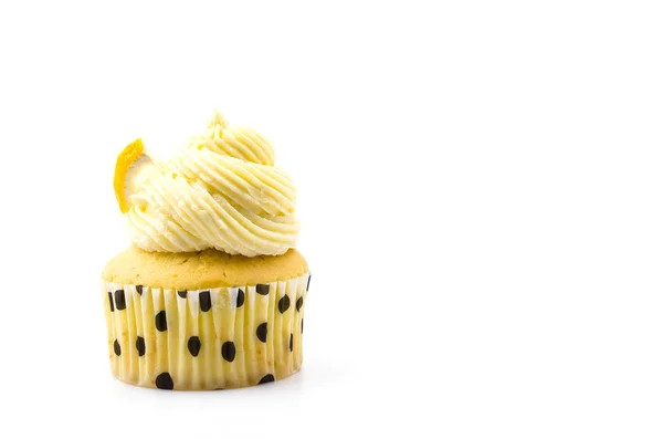 Citron muffins isolerade vit bakgrund — Stockfoto