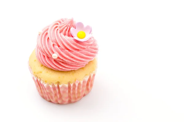 Cupcake vaniglia isolato sfondo bianco — Foto Stock