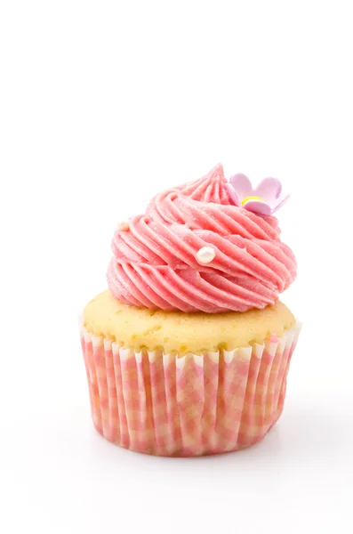 Vanilla cupcakes isolated white background Stock Picture