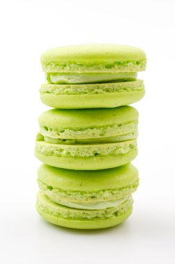 macaron izole beyaz arka plan
