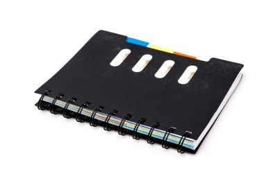 siyah notebook izole