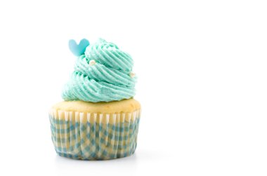 vanilyalı kek izole beyaz arka plan