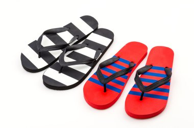 flip flop'lar izole beyaz arka plan