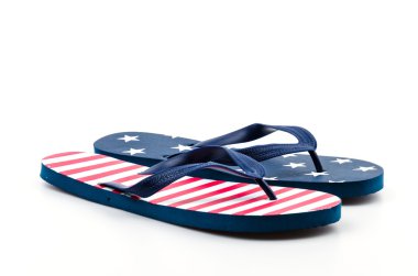 flip flop'lar izole beyaz arka plan