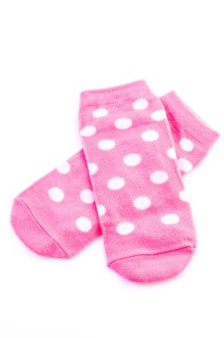 pembe polka çorap