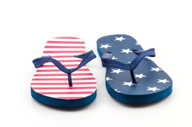 flip flop'lar izole beyaz arka plan