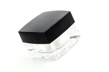 boş kozmetik losyonu şişesi krem izole beyaz arka plan