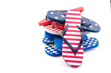 flip flop'lar izole beyaz arka plan