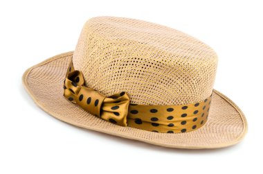 kadın vintage hat izole beyaz arka plan