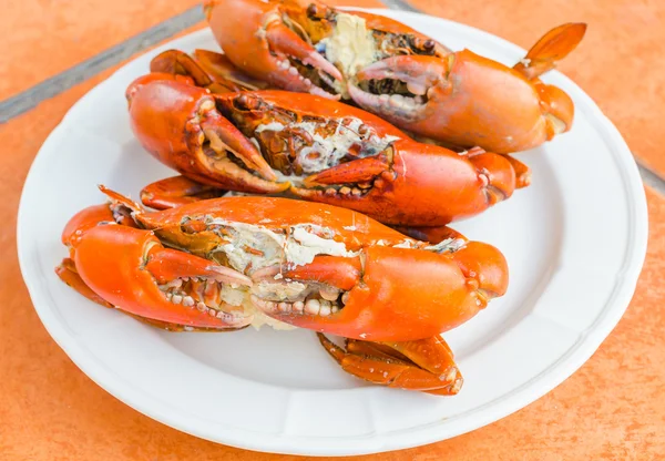 Grilled Crab on white plate — Stock Photo, Image