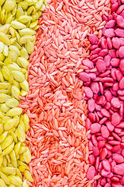 Colorful seeds texture using as background — Stock Photo, Image