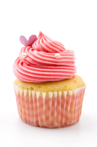 Cupcake vaniglia isolato sfondo bianco — Foto Stock