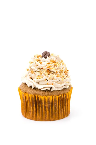 Coffee cupcake isolated white background — Stock Photo, Image