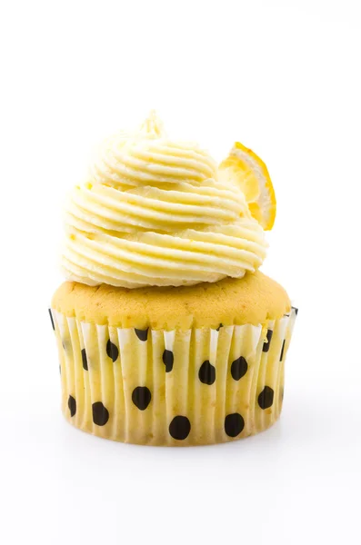 Cupcake limone isolato sfondo bianco — Foto Stock