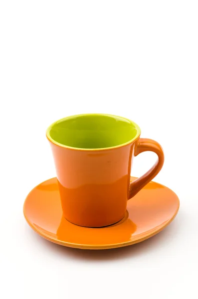 Taza naranja aislada — Foto de Stock