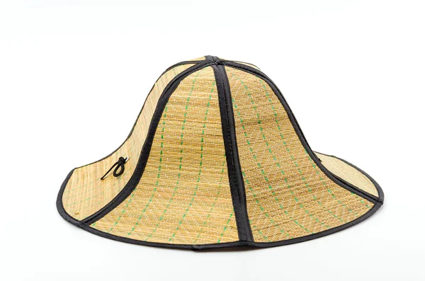 Hasır şapka izole beyaz arka plan — Stok fotoğraf