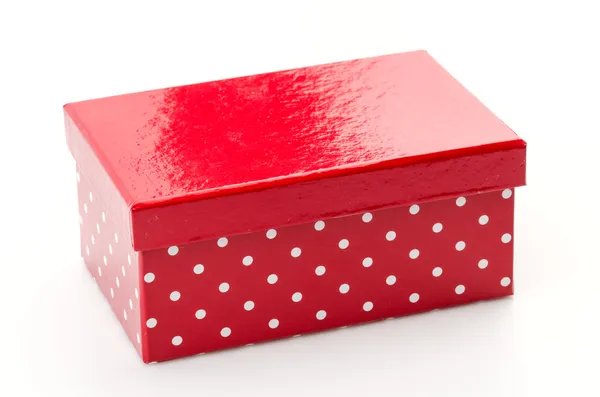 Красный ящик изолированный белый фон — стоковое фото