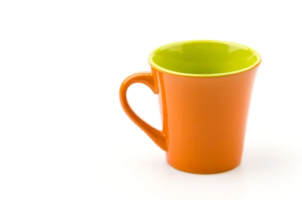 Isolerade orange mugg — Stockfoto