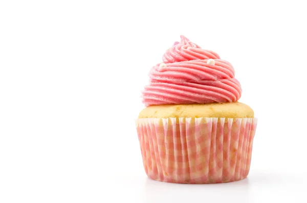 Cupcake vaniglia isolato sfondo bianco — Foto Stock