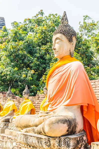 Wat yai chaimongkol chrám v ayutthaya Thajsko — Stock fotografie