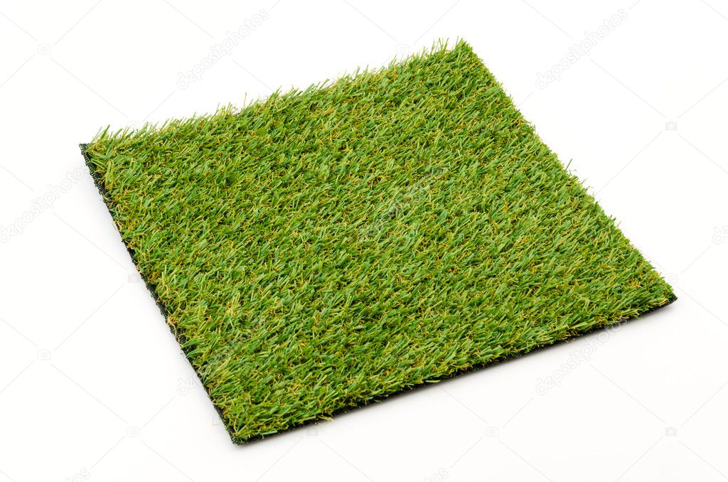 Grass mat isolated white background