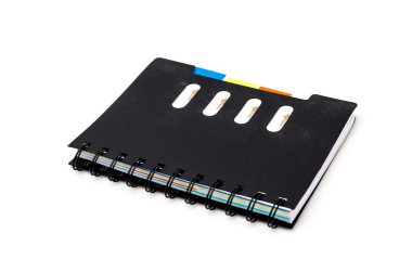 siyah notebook izole