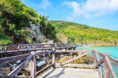 Koh Larne beach Adası'nda pattaya Tayland