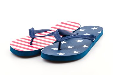 flip flop'lar izole beyaz arka plan