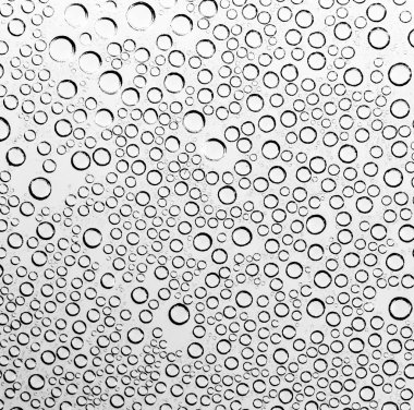 siyah ve beyaz olarak su damlaları