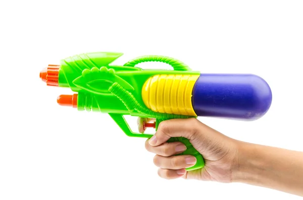 Pistola acqua giocattolo isolato sfondo bianco — Foto Stock