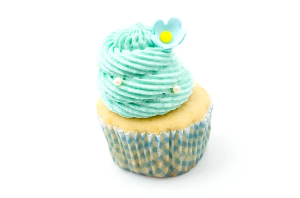 Cupcake vaniglia isolato sfondo bianco — Foto Stock