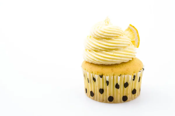 Cupcakes au citron isolé fond blanc — Photo