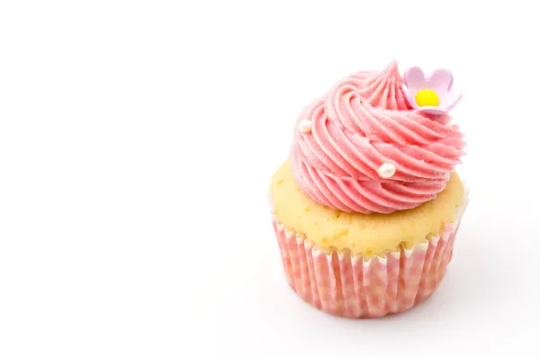 Vanilla cupcakes isolated white background — Stock Photo, Image