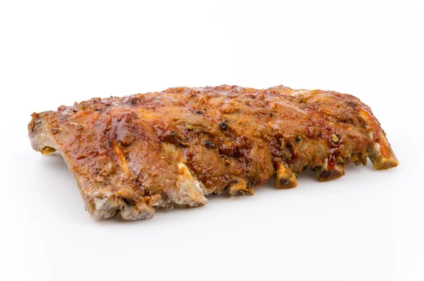 Ribben bbq varkensvlees geïsoleerd witte achtergrond — Stockfoto