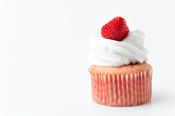 Cupcake jordgubb — Stockfoto