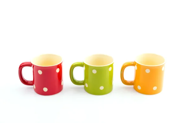 Color mug isolated white background — Stock Photo, Image