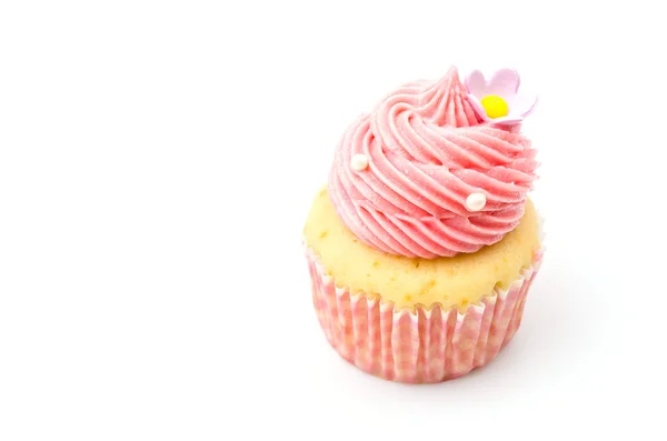 Cupcake vaniglia isolato sfondo bianco — Foto Stock