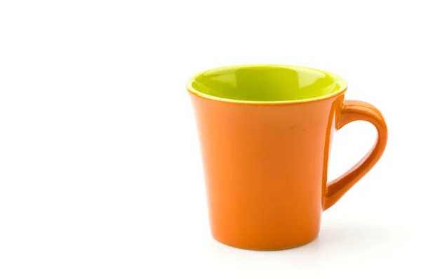 Isolerade orange mugg — Stockfoto