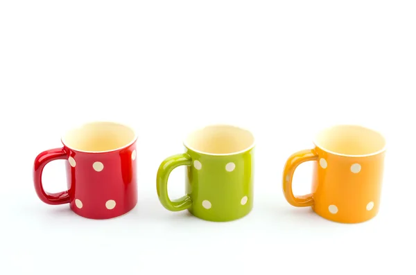Color mug isolated white background — Stock Photo, Image