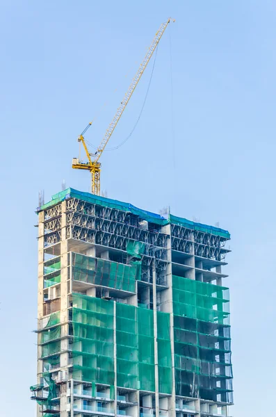 Obra de construcción de grúas — Foto de Stock