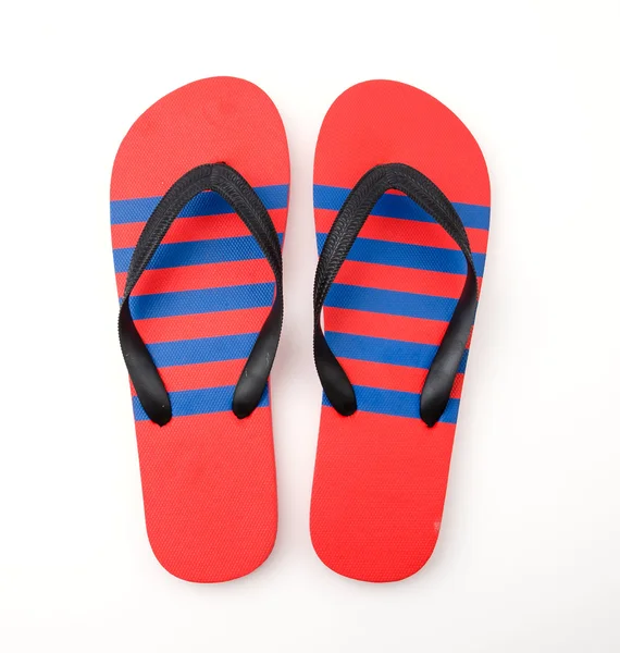 Geïsoleerde slippers spiegelen — Stockfoto