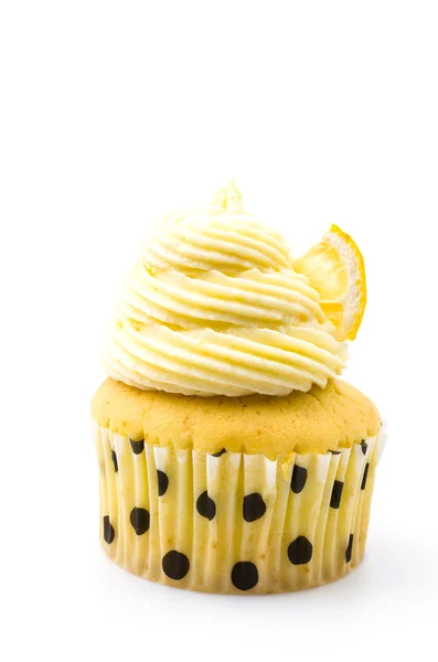 Cupcakes au citron isolé fond blanc — Photo